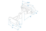 Loquet de porte de caravane ou de camping-car ProPlus 362622V02, poignée blanche à ressort pour maintenir la porte