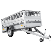 Remorque à un essieu 264x125 UNITRAILER FORCE 264 KIPP avec ridelles grillagées, châssis H-0 et bâche grise