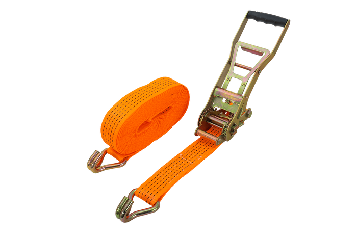 Courroie de transport orange UNITRAILER ERGO 10 m/50 mm/5 t avec tendeur
