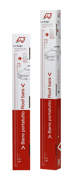 Barres de toit universelles G3 CL 60.110 pour rails en aluminium traditionnels et intégrés