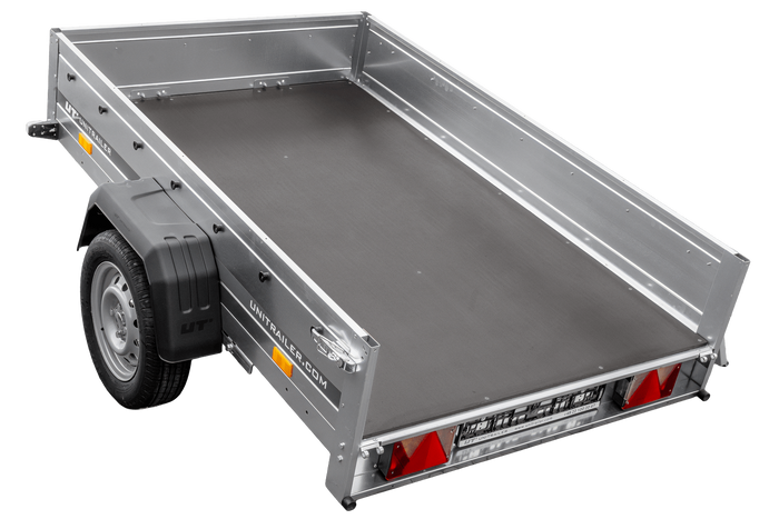 Remorque à un essieu sur ressorts 200x125 UNITRAILER GARDEN 201/R KIPP