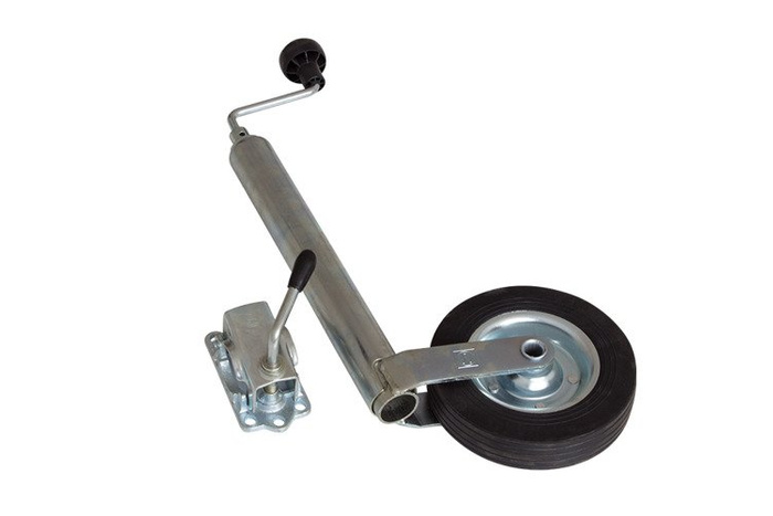 Roue jockey avec collier en fonte WINTERHOFF ST48-200VB+KLE48-G, 150 kg, 48 mm, 505-725 mm