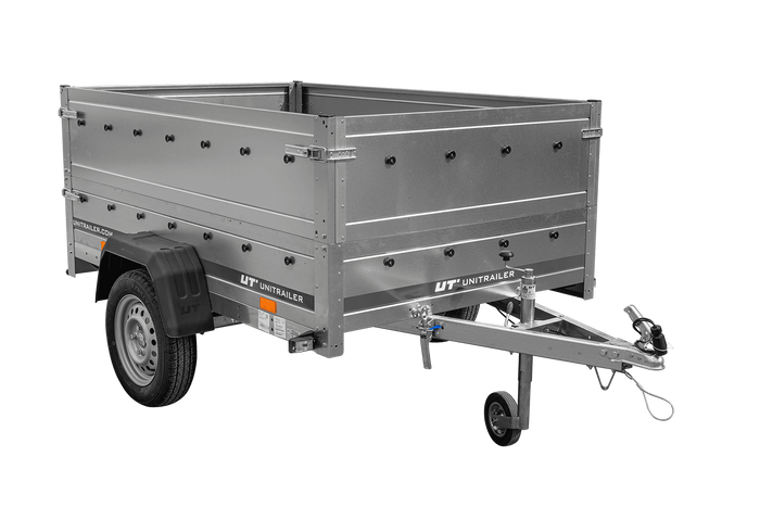 Remorque légère 200x125 UNITRAILER GARDEN 201 KIPP avec côtés BIS