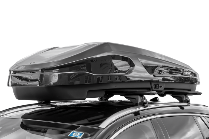 Coffre de toit Inter Pack Monsun PRO M, noir métallisé