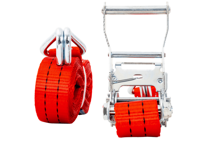 Courroie de transport rouge UNITRAIER 6 m/35 mm/2 t avec tendeur