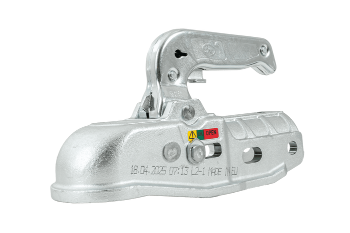 Attelage à boule STEELPRESS BC-3000C-00-00 pour remorque de 3000 kg avec timon tubulaire de 50 mm, en fonte