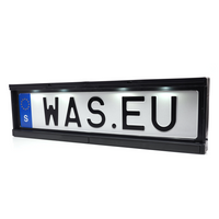 Cadre de plaque d'immatriculation avec éclairage LED WAŚ W253 2100, câble 12/24 V, 2 m