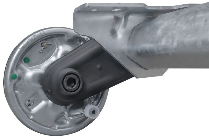 Essieu freiné AL-KO COMPACT pour remorque / dépanneuse 1350kg 1900mm 2350mm 5x112