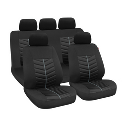 Ensemble de housses de siège auto LAMPA Rapid, noir/gris, pour sièges avant et arrière