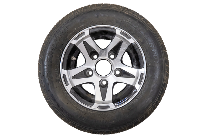 ROUE RENFORCÉE POUR REMORQUE LINGLONG TIRE 195/55 R10C 98/96N JANTE ALU UNITRAILER 6Jx10" 5x112 ET:-4