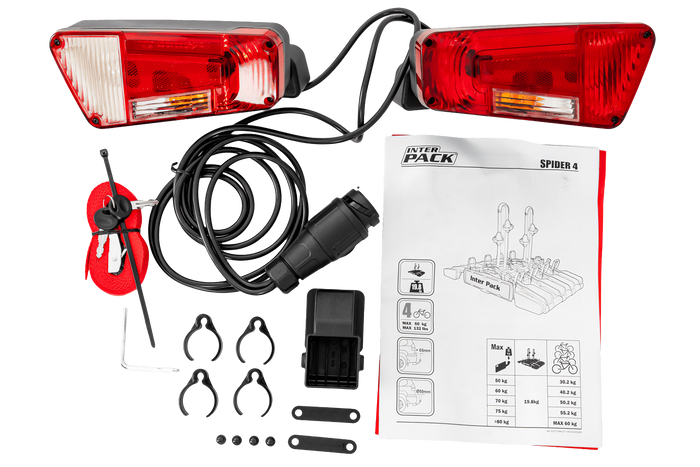 Porte-vélos Inter Pack New Spider 4 pour 4 vélos, compatible avec les barres de remorquage