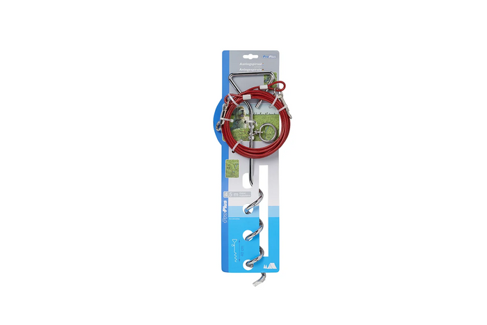 Poteau d'attache pour chien ProPlus 361857 avec câble en acier de 4,5 m