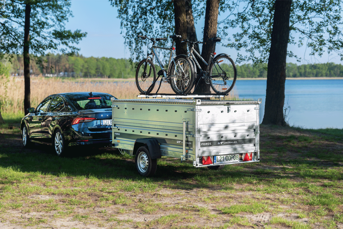 Remorque à un essieu 264x125 UNITRAILER FORCE 264 KIPP avec côtés BIS et bâche en aluminium