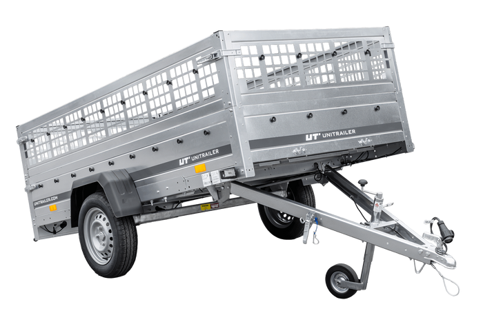 Remorque à un essieu 264x125 UNITRAILER GARDEN 264 KIPP avec ridelles grillagées
