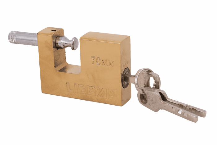Cadenas en laiton 70 mm HERMON, diamètre de l'oreille 10 mm