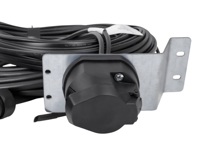 Installation électrique MANTES, faisceau remorque bateau 9,57 m, prise 13 broches, 2 baïonnettes 5 broches