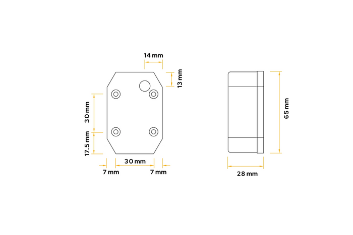 Feu de gabarit ASPÖCK FLEXIPOINT I universel orange