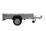 Remorque voiture 200x106 Garden Trailer 200 KIPP avec roue jockey et bâche plate PTAC 750 KG