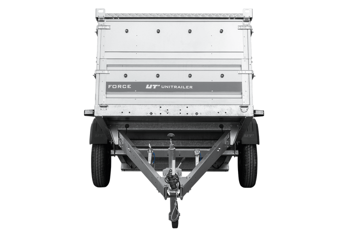 Remorque porte-voitures 230x125 UNITRAILER FORCE 230 KIPP avec côtés BIS et bâche en aluminium