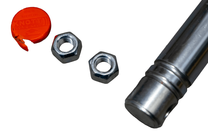 Dispositif de freinage/amortisseur de roue libre OUTLET KNOTT KF13 pour remorques de 750 à 1300 kg