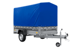 Remorque légère 230x125 UNITRAILER FORCE 230 KIPP avec châssis H-1100 et bâche bleue