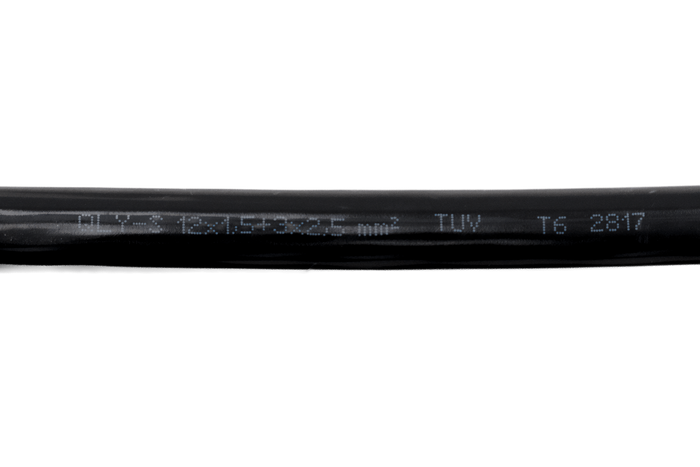 Câble électrique HYBSZ QLY-S 12x1,5+3x2,5 à quinze conducteurs - 1 m