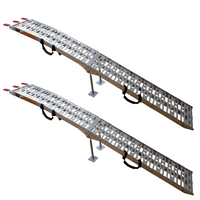 Rampes pliables UNITRAILER ALR003 en aluminium pour remorques, 221 cm, 680 kg, avec sangle et support, lot de 2