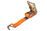 Ensemble de quatre courroies de transport UNITRAILER orange 4 m/35 mm/2 t avec tendeur
