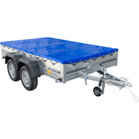 Remorque porte-voitures 264x150 UNITRAILER GARDEN 265/2 KIPP avec châssis H-0 et bâche bleue