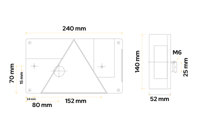 ASPÖCK Feu arrière Multipoint I, 6 fonctions, droit