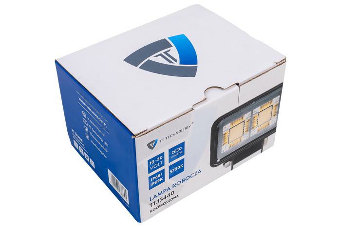 Lampe de travail, réflecteur LED TT TECHNOLOGY NOIR TT.13440 ,40 LED, 2630 lm rectangulaire