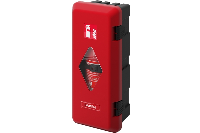 Coffret extincteur 6 kg DAKEN 82020 ADAMANT 671x310x247mm rouge