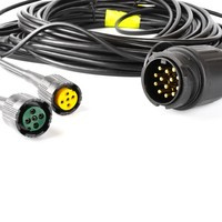 Câble électrique de remorque 7 m à 13 broches [connecteurs baïonnette à 5 broches]