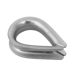 Cosse-coeur pour corde, câbles DROMET KU10, acier 10 mm