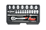  Coffret d'outils YATO YT-38561, 3/8", 22 pièces.