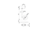 Roue jockey avec collier KNOTT TK60+KLE60, 250 kg, 60 mm, 530-760 mm