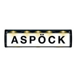 Cadre de plaque d'immatriculation avec éclairage LED ASPOCK FLEXLED, câble 12 V, 0,8 m