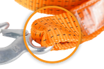 Câble de remorquage avec crochets HILLS sangle de remorquage 4,5 m/50 mm/5 t orange