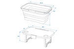 Panier de pique-nique pliable ProPlus 370315 avec couvercle et fonction table, 20 L