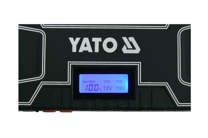 Démarreur de voiture externe YATO YT-83082 de 12 000 mAh avec écran LCD