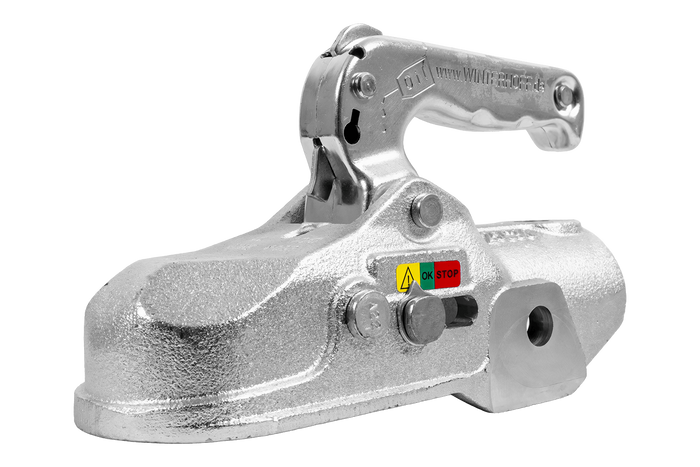 Attelage à boule WINTERHOFF WW 350-RB-K1414 pour remorque de 3500 kg avec timon tubulaire de 50 mm, en fonte