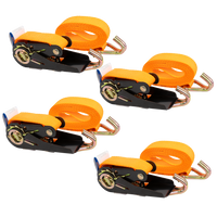 Jeu de quatre courroies de transport orange KAMAR 3 m/25 mm/0,8 t avec tendeur