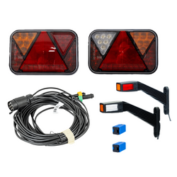 Kit d&#39;éclairage : feux arrière LED FRISTOM FT-270 + feux de position latéraux LED FRISTOM FT-145 + faisceau MANTES 7 m 7 broches