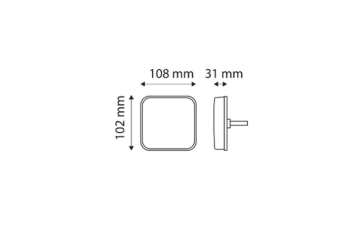 Feux arrière à LED TT TECHNOLOGY TT.12523L+TT.12523P, 4 fonctions, gauche + droite