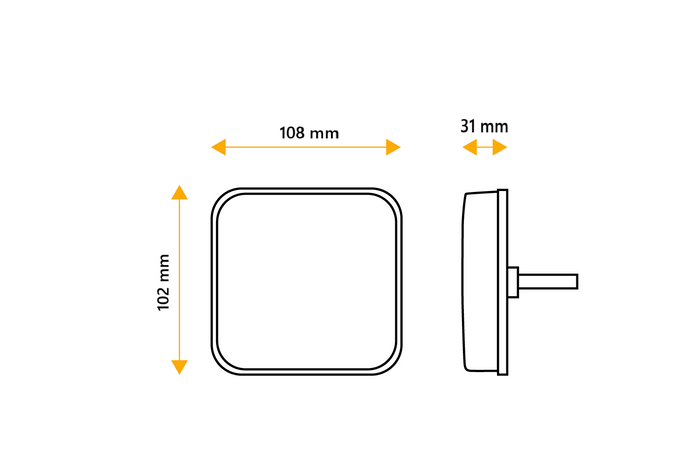 Feu arrière LED TT TECHNOLOGY TT.12523L, 4 fonctions, gauche