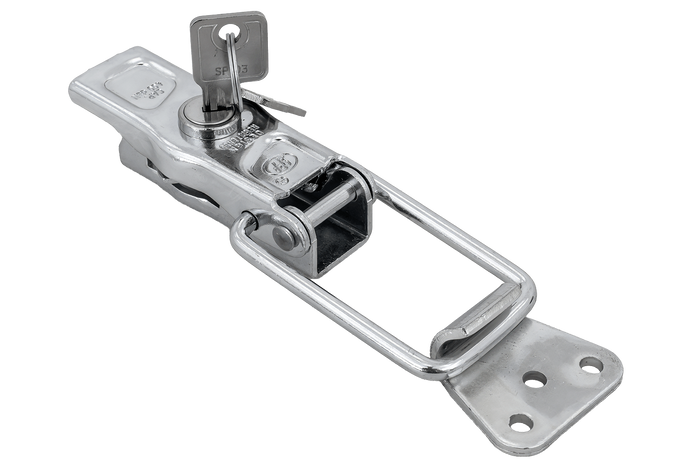 Attelage, fermeture latérale avec fixation STEELPRESS ZB-13A+Z-11A, verrouillage latéral complet de la remorque avec clé