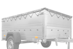Cadre, barres H-0 avec bâche plate  205 x 130 cm do GARDEN TRAILER 201 KIPP