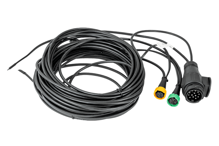 Faisceau électrique MANTES remorque, 7 m, prise 13 broches, 2x baïonnettes 5 broches