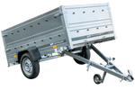 Remorque à un essieu 230x125 UNITRAILER GARDEN 230 KIPP avec ridelles BIS