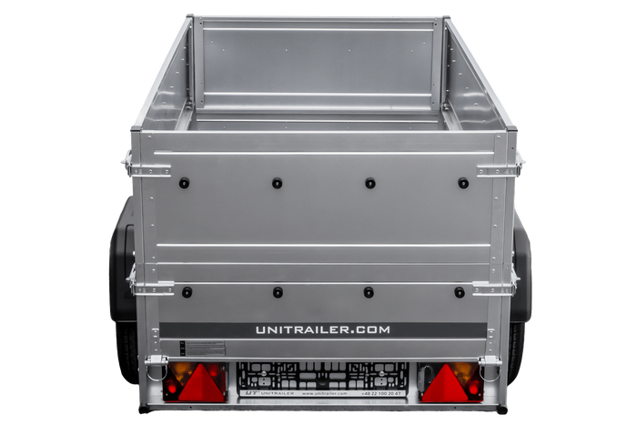 Remorque Garden Trailer 200 KIPP avec roue jockey et rehausses des ridelles